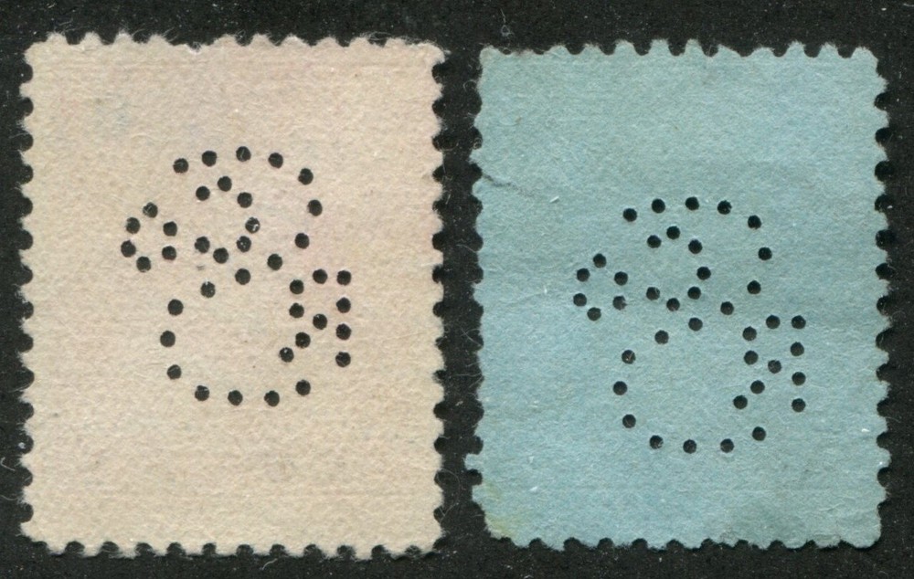 Canada #90, 91 Used Perfins R8
