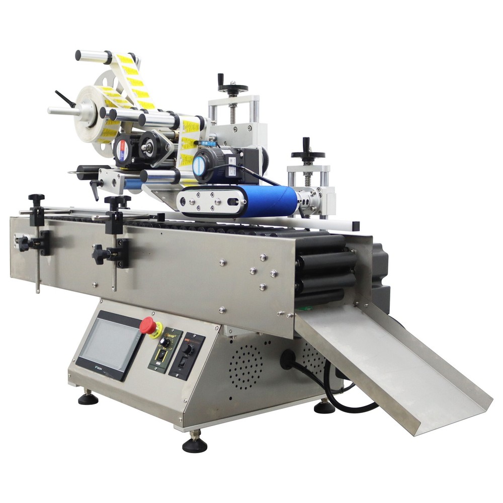 Automatic Desktop Roller Conveyor Horizontal Labeling Machine Touchscreen 110V