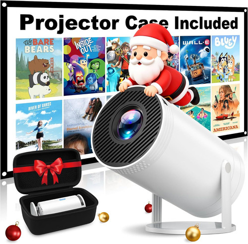 Mini Projector, Native 1080P Portable Projector with Carrying Case, 4K...