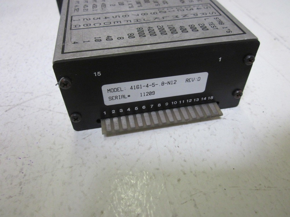 CINCINNATI ELECTROSYSTEMS INC. 4161-4-5-.8-N12 SEGMENT DISPLAY UNMP