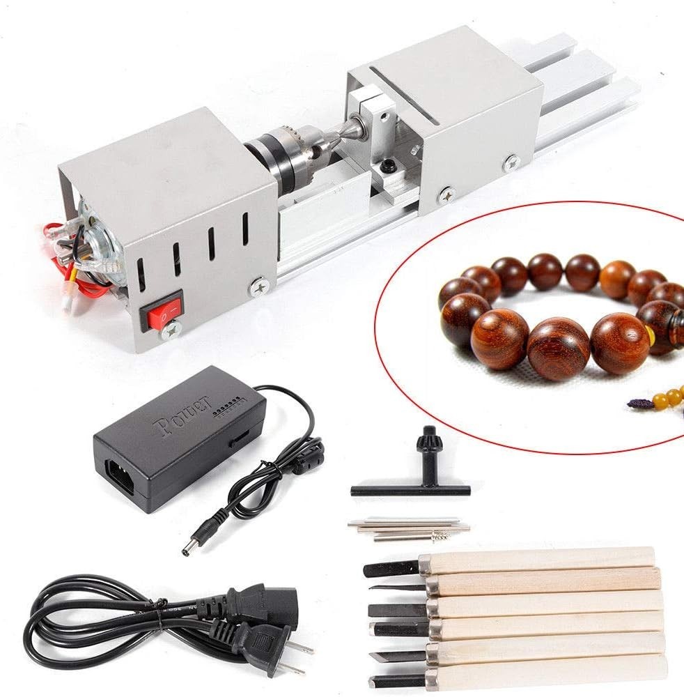 Efficient Mini Lathe for Wood Projects - Compact, Powerful & Quiet Operation