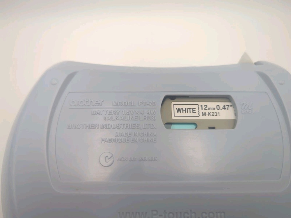 Brother PT-70 P-Touch Blue Electronic Handheld Labeling System Label Maker Tape