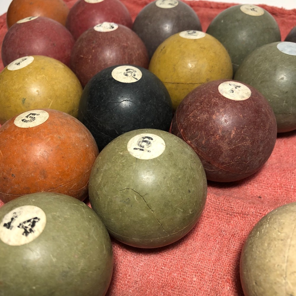 Early 1900’s Clay Pool Billiards Ball Set