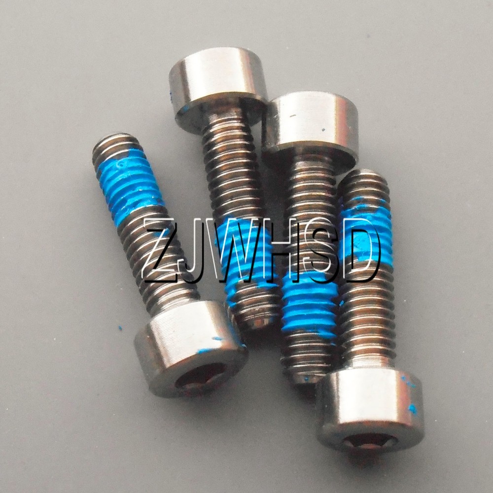 4pcs M4 x 16 Titanium Ti Screw Bolt Allen hex Socket Cap head with ThreadLocker