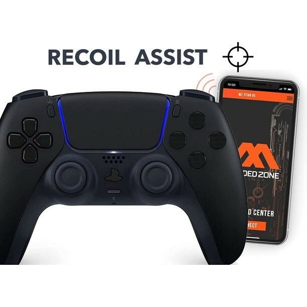 Anti Recoil + FPS Black Smart Rapid Fire Modded Controller for PS5