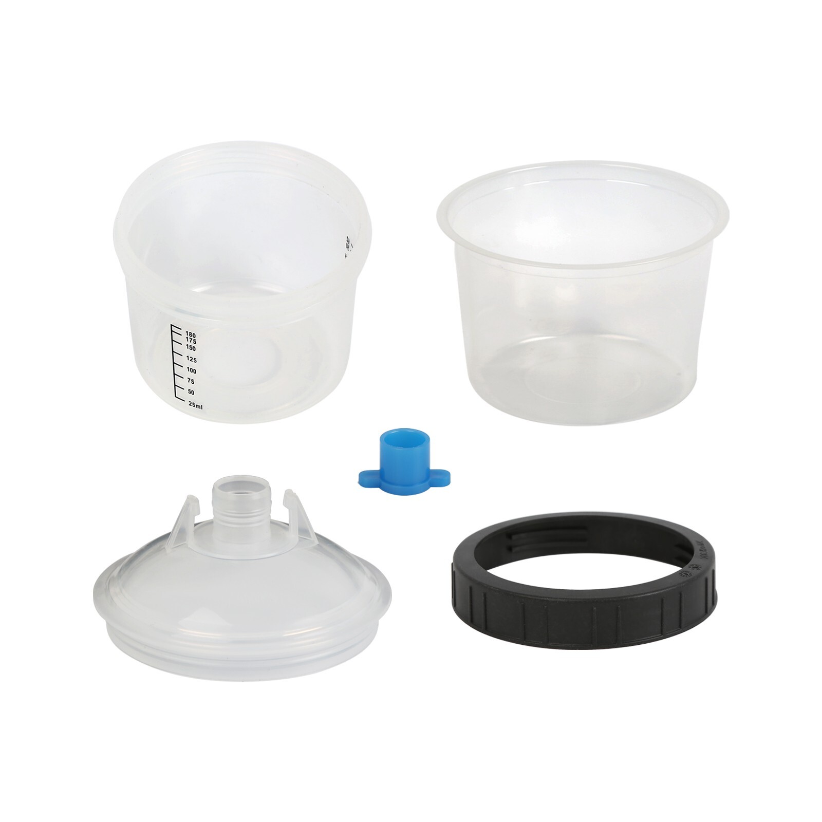 50 Pack 7 OZ Disposable Paint Spray Gun Cup Kit w/ Cup Liners &Sealing Plugs
