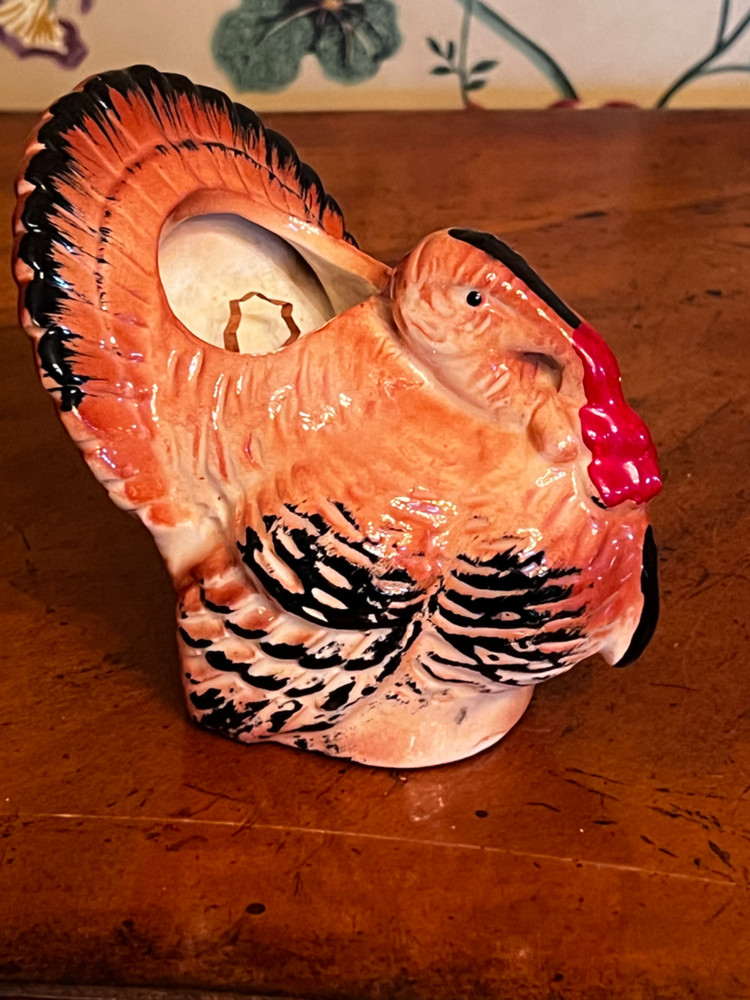 Vintage Ceramic Thanksgiving Harvest Planter Container