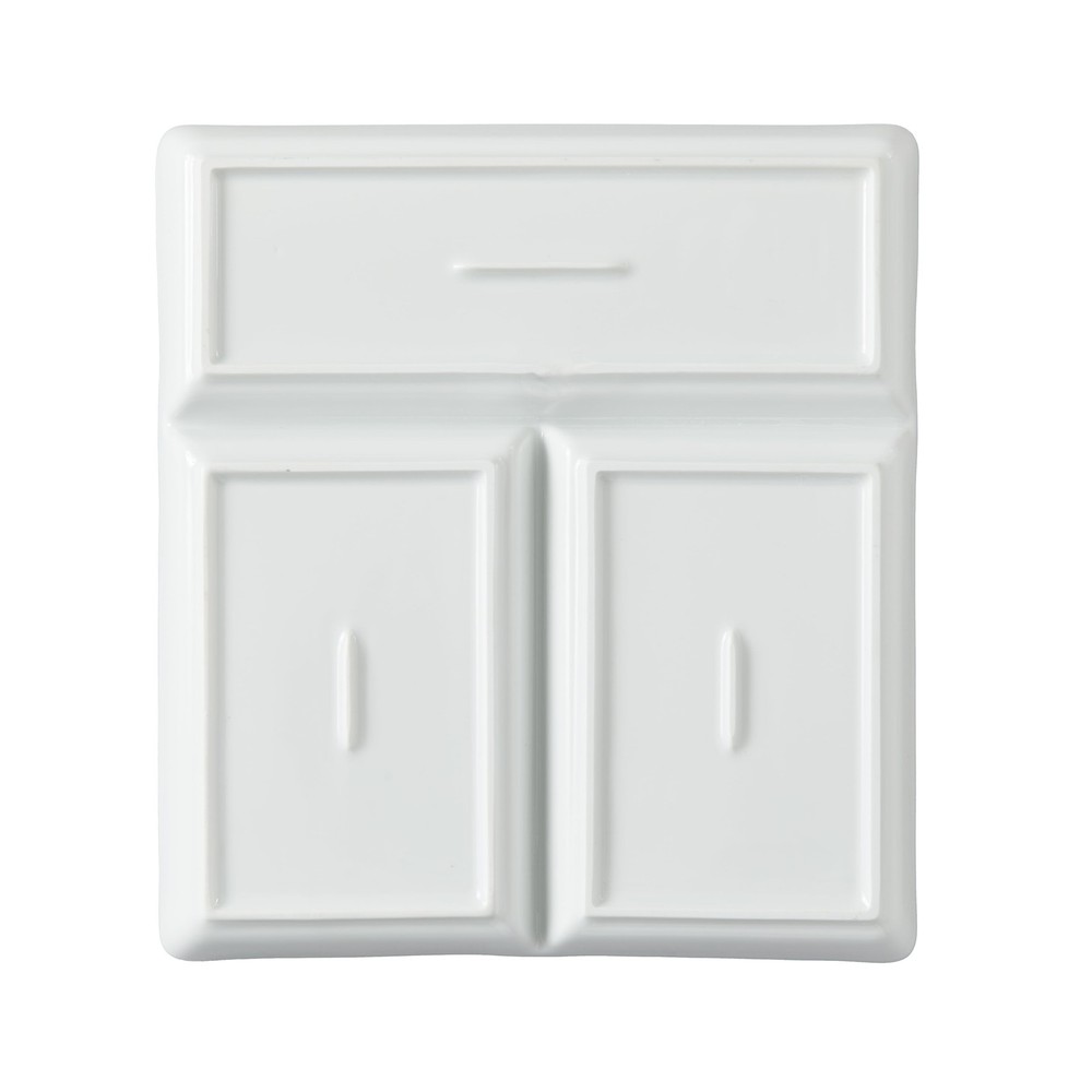 Better Homes & Gardens White Porcelain Rectangular Divided Tray, 9 x 10