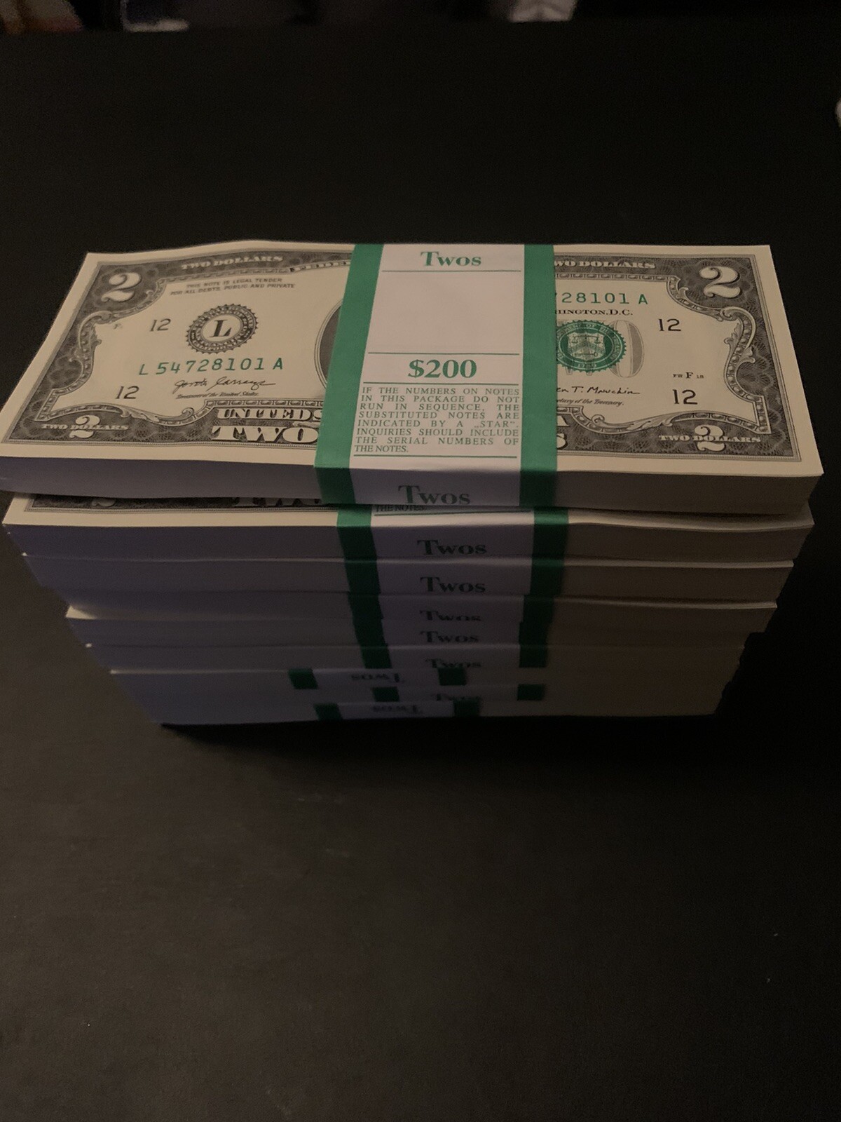 25 ($2 BILLS) TWO DOLLAR BILLS UNCIRCULATED SEQUENTIAL - Buy More Save More!!
