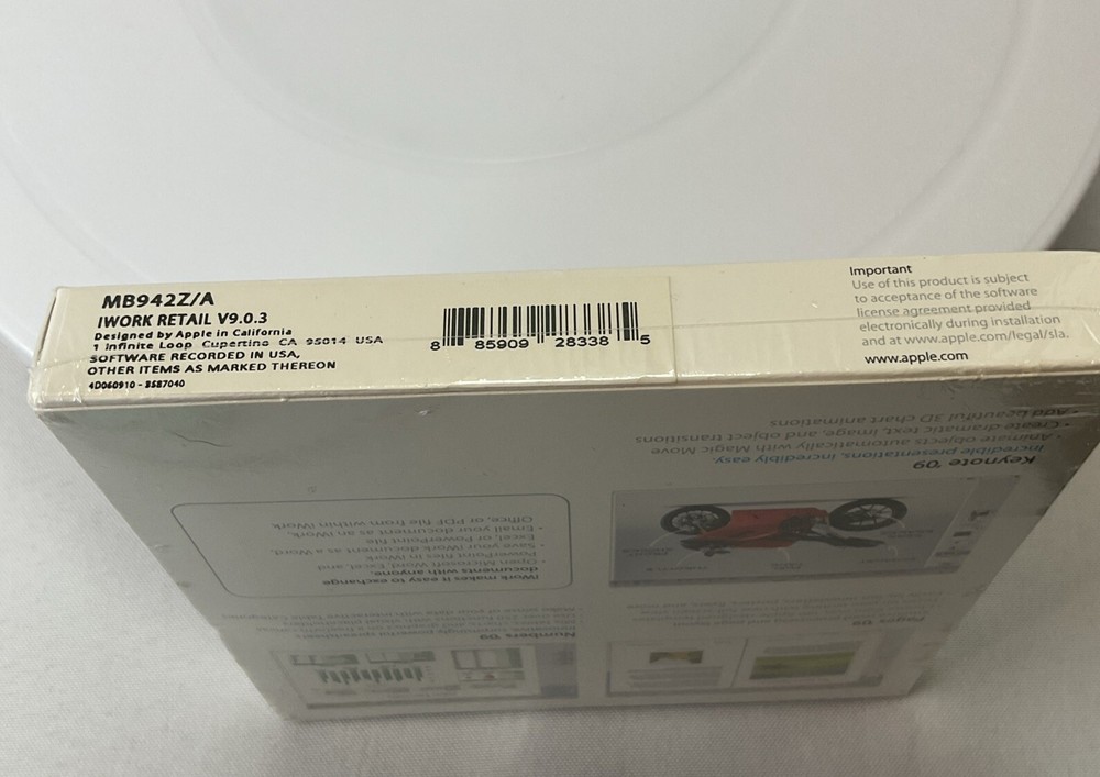 Apple iWork '09 (Retail) - Full Version for Mac MB942Z/A - Sealed