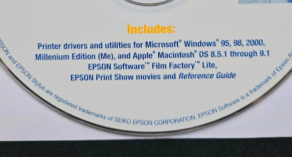 EPSON Stylus C60 Series Printer Software Drivers and Utilities Disc