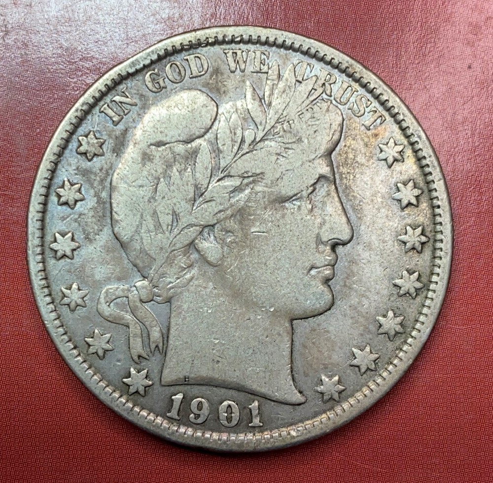 VF 1901 Barber Half Dollar