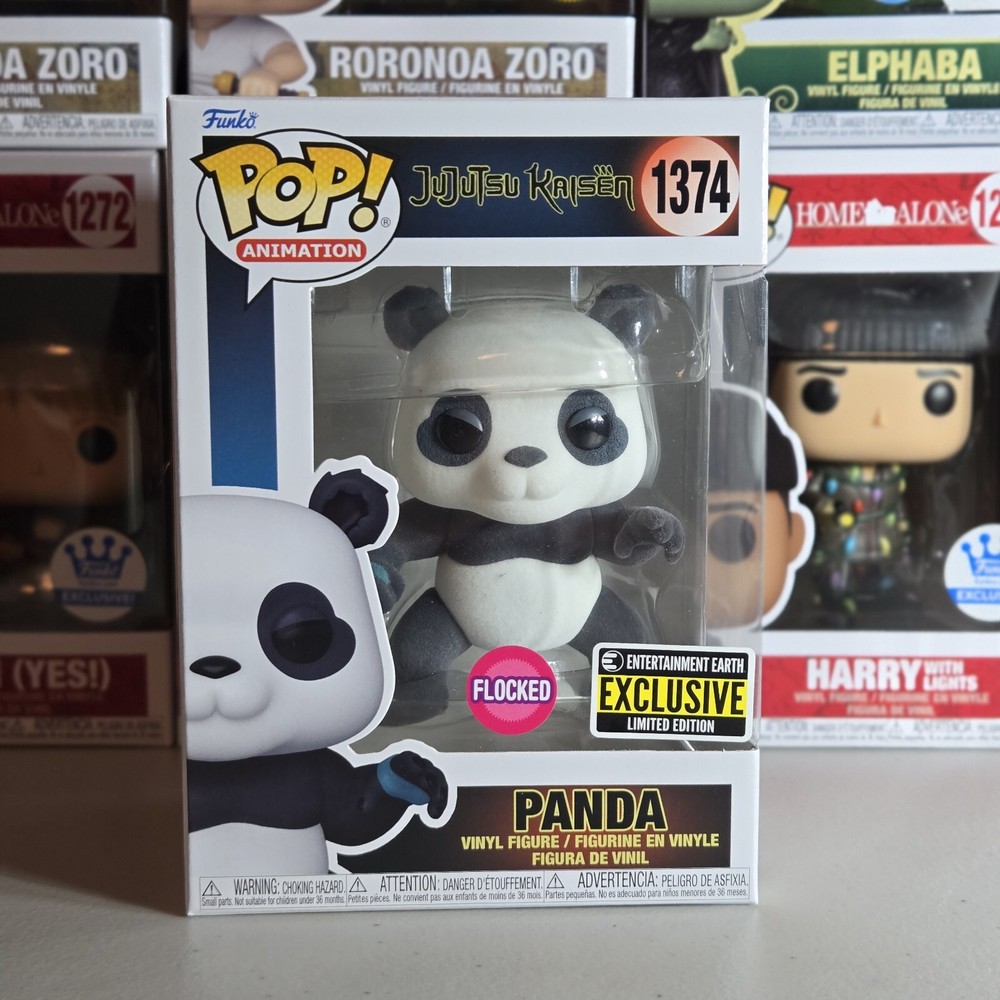 Funko Pop! JJK Panda (Flocked) #1374 - EE Exclusive And Pop Protector