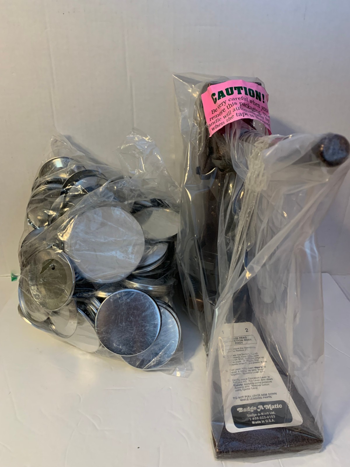 BRAND NEW BADGE-A-MATIC 3 by Badge-a-Minit 3" Button Maker /Badges W/ Supplies