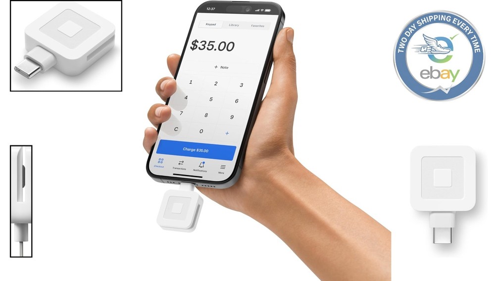 Lightweight USB-C Magstripe Reader for Mobile Payments - Compatible with iOS
