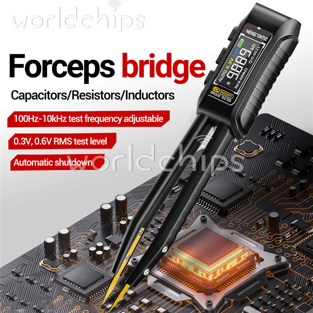 GN702 Smart Tweezer LCR Digital Bridge Meter Capacitor Inductor Component Test