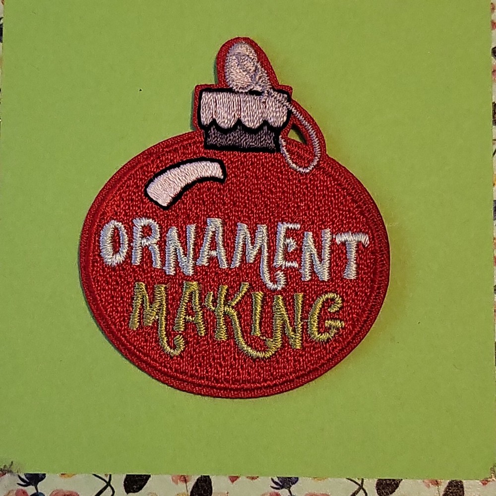 New Girl Scout Patch Ornament Making