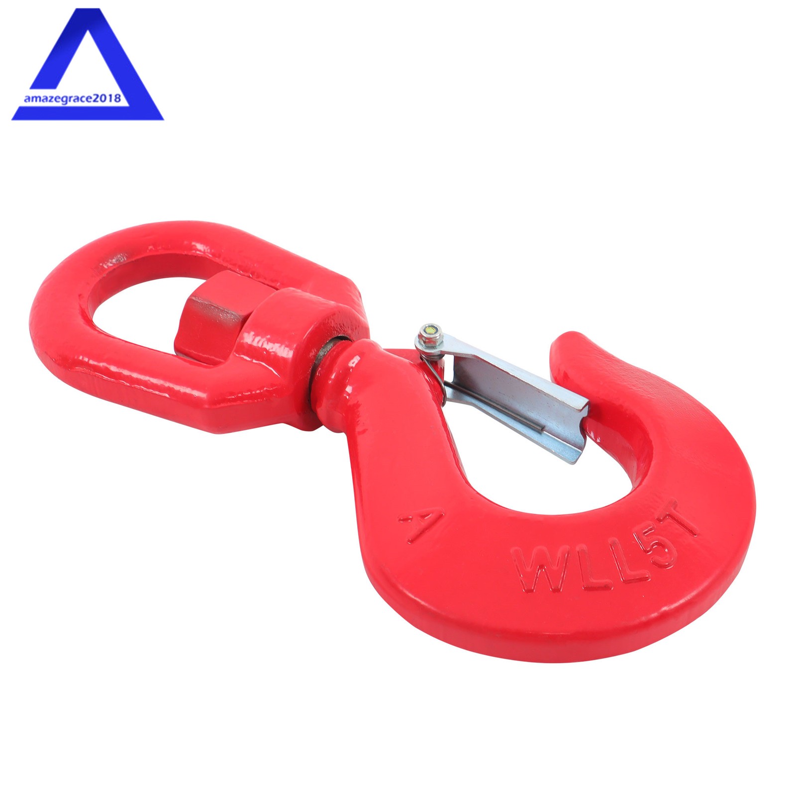 5Ton Locking Swivel Hook Heavy Duty Swivel Lifting Hook Rigging For Hoisting G80