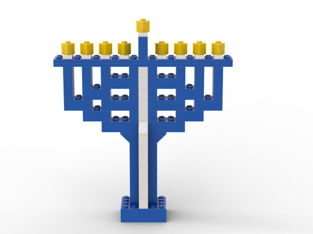 LEGO Bricks Hanukkiah - Taller Version