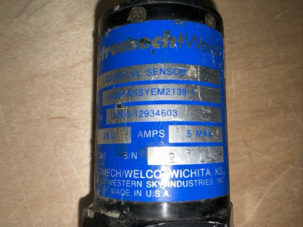 Electromech Welco Pressure Switch Liquid Level Sensor EM2139-1 01-367-7993 M-109