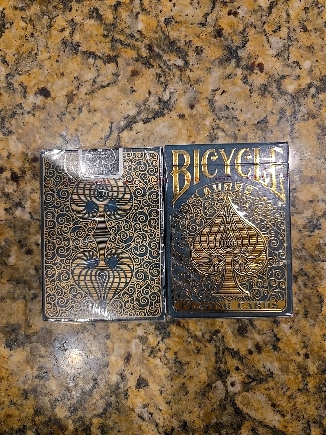2 Sets of NEW Bicycle Aureo Playing Cards SEALED