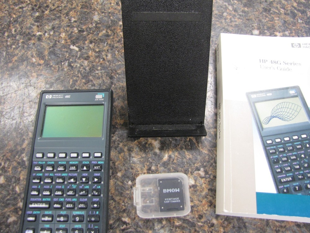 HP 48G Scientific Graphing Calculator w/ User Guide & BMOW SD Software- Working!