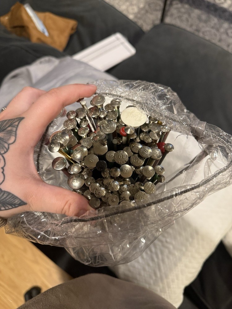 Single Point Metal Colored Knitting Needles Mixed Lot Assorted Bundle