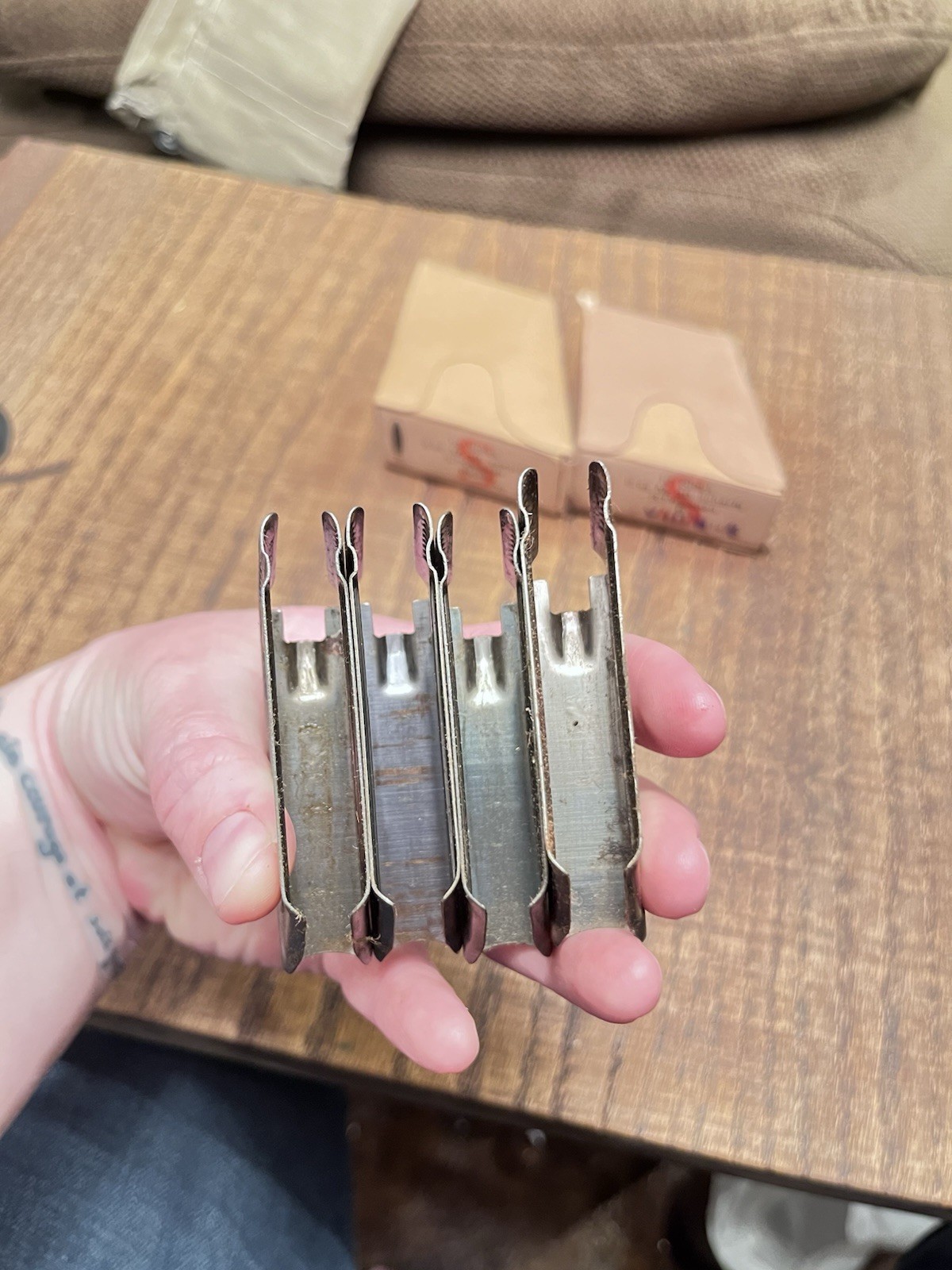 4 WWII German marked Austrian Steyr Mannlicher 1895 M95 Enbloc Stripper Clips