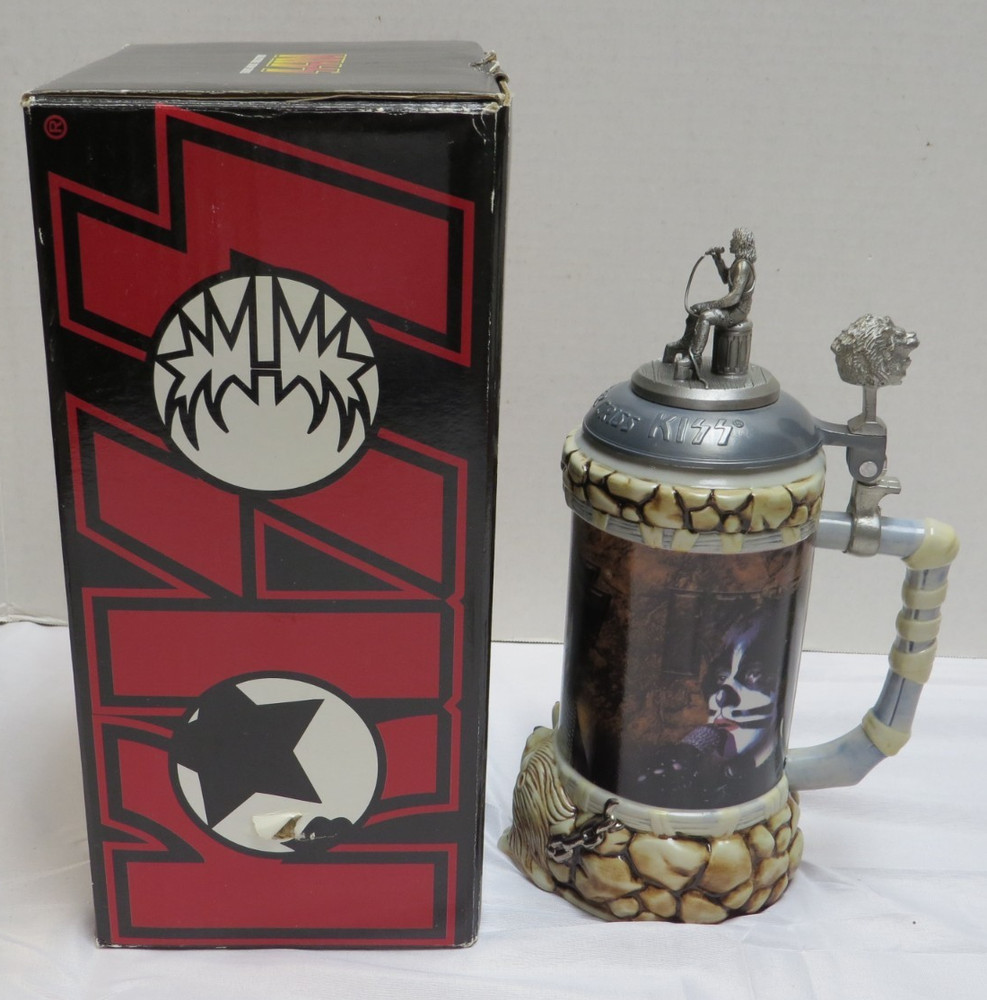 KISS PETER CRISS BEER STEIN IN BOX WITH COA #678