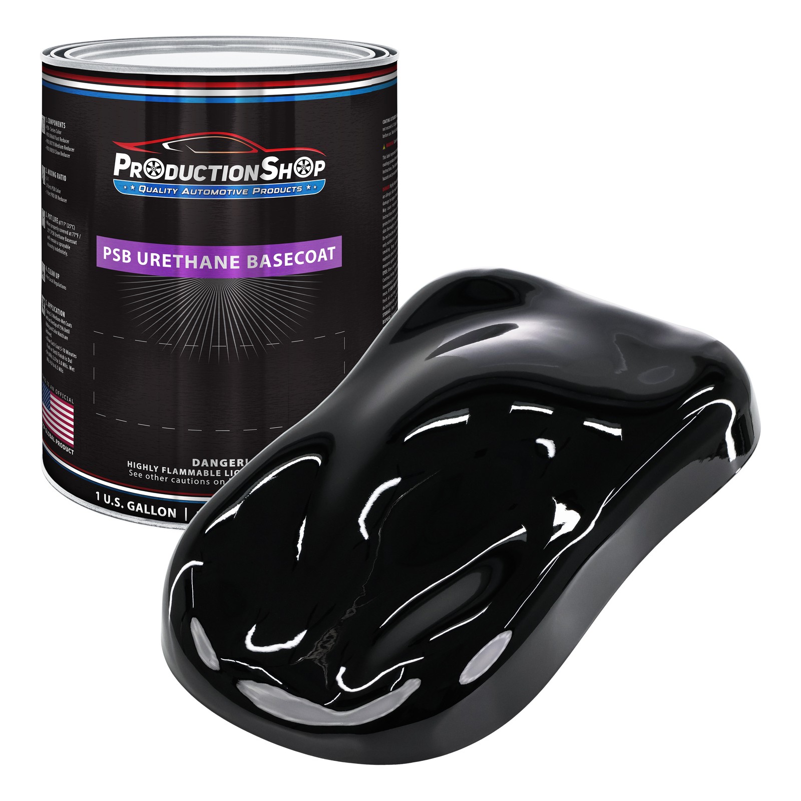 ProductionShop 1 Gallon Super Jet Black Performance Basecoat Auto Paint