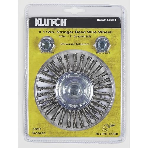 Klutch 4-1/2in. Stringer Bead Wire Wheel