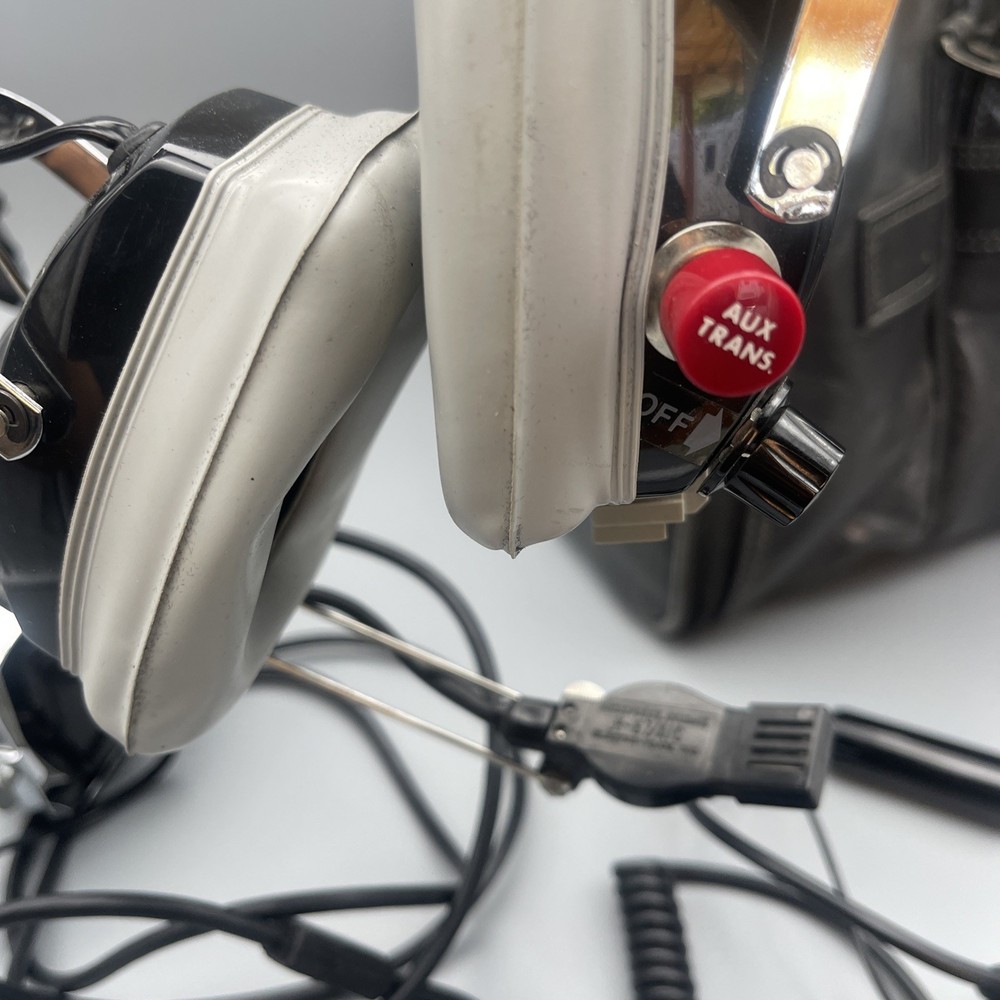 Vintage Audio Com Pilot & CoPilot Voice Activated Intercom Headphones Headset