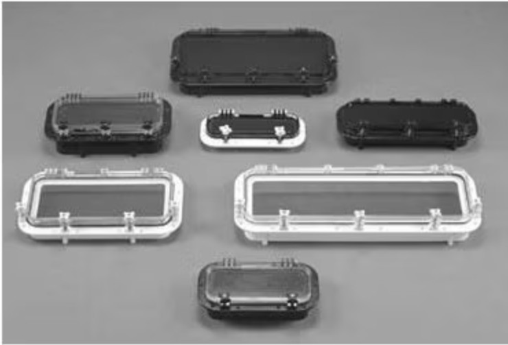 Bomar Gray Series Rectangular Opening Molded Portlight