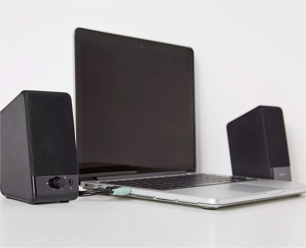 Usb-Powered Computer Speakers with Volume Control for Desktop or Laptop PC, Comp