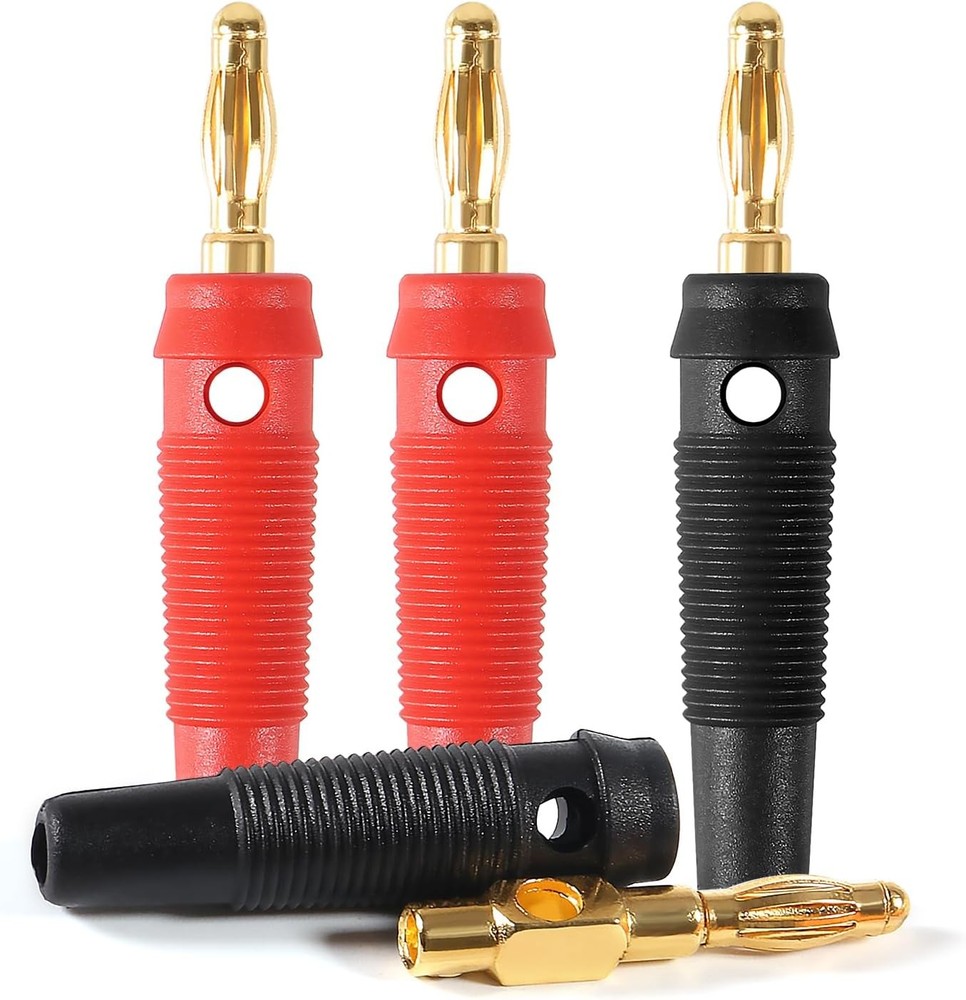24Pcs 4mm Banana Plug 32A High Current Speaker Plugs Stackable Screw...