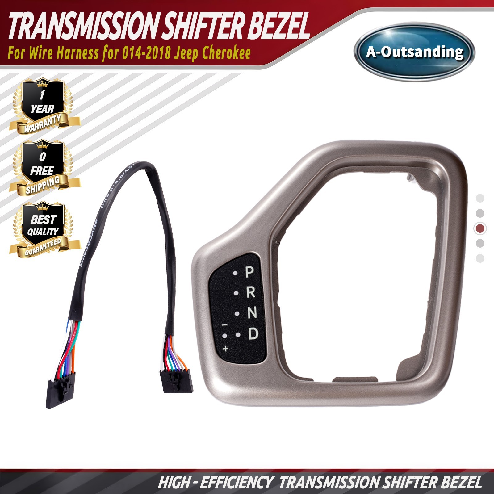 Transmission Shifter Bezel Factory with Wire Harness for 014-2018 Jeep Cherokee