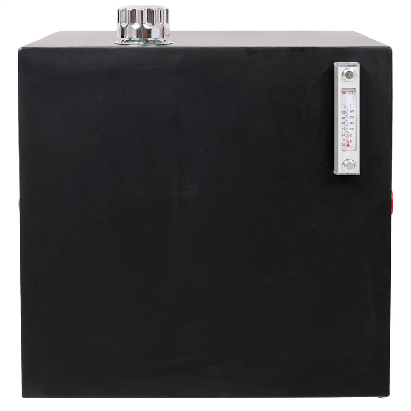 25 Gallon 12 Gauge Steel Hydraulic Fluid Reservoir Tank w/ Temp and Sight Gauge