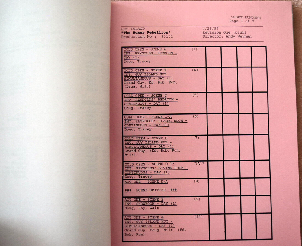 1997 Original Guy Island (The Boxer Rebellion) Final Draft Script