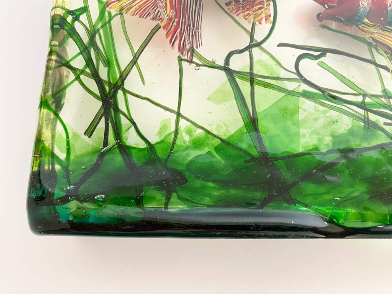 Exceptional Alfredo Barbini Cenedese Murano Glass Fish Aquarium Sculpture 14 LBS