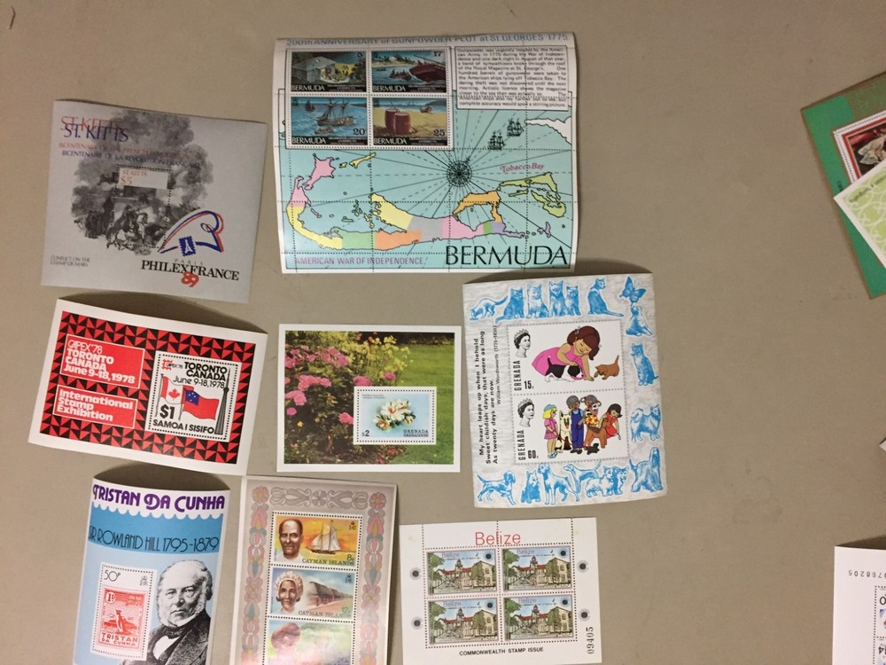 Eight British Colonies countries MNH SS
