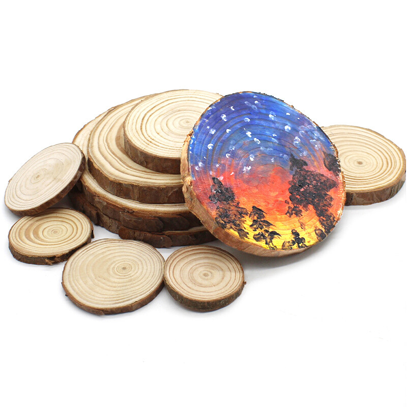 Wooden Slices Wood Log Discs Round Rustic Wedding Crafts Coasters 4CM To 15CM