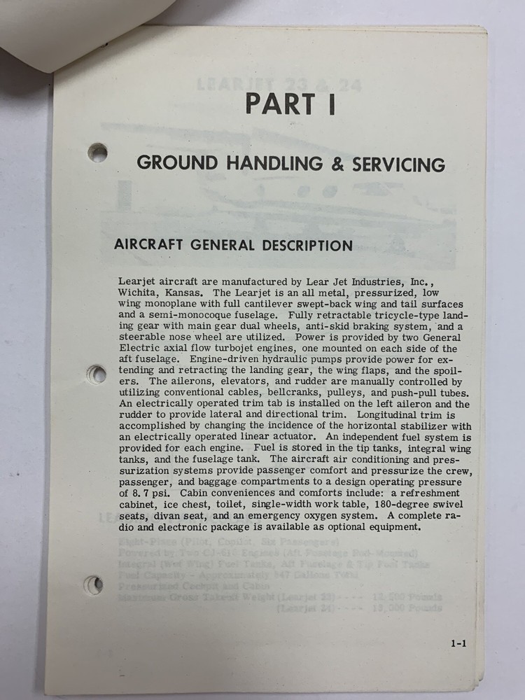 Lear Jet Ground Handling, Servicing and Emergency Information - Copy