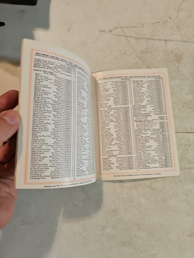 Original Victor Phonograph Record Catalog - September, 1924
