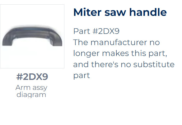 Craftsman 2DX9 Miter Saw Handle - 3D Printed Replacement