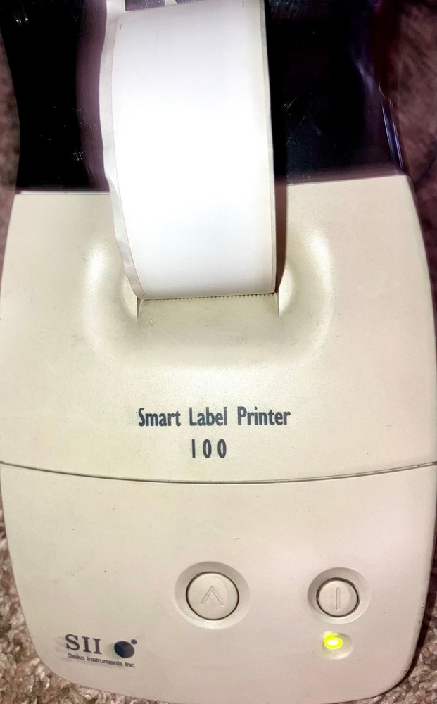 Seiko SLP 100 Smart Label Printer TESTED Bundle w/ 8 Boxes Labels NOS
