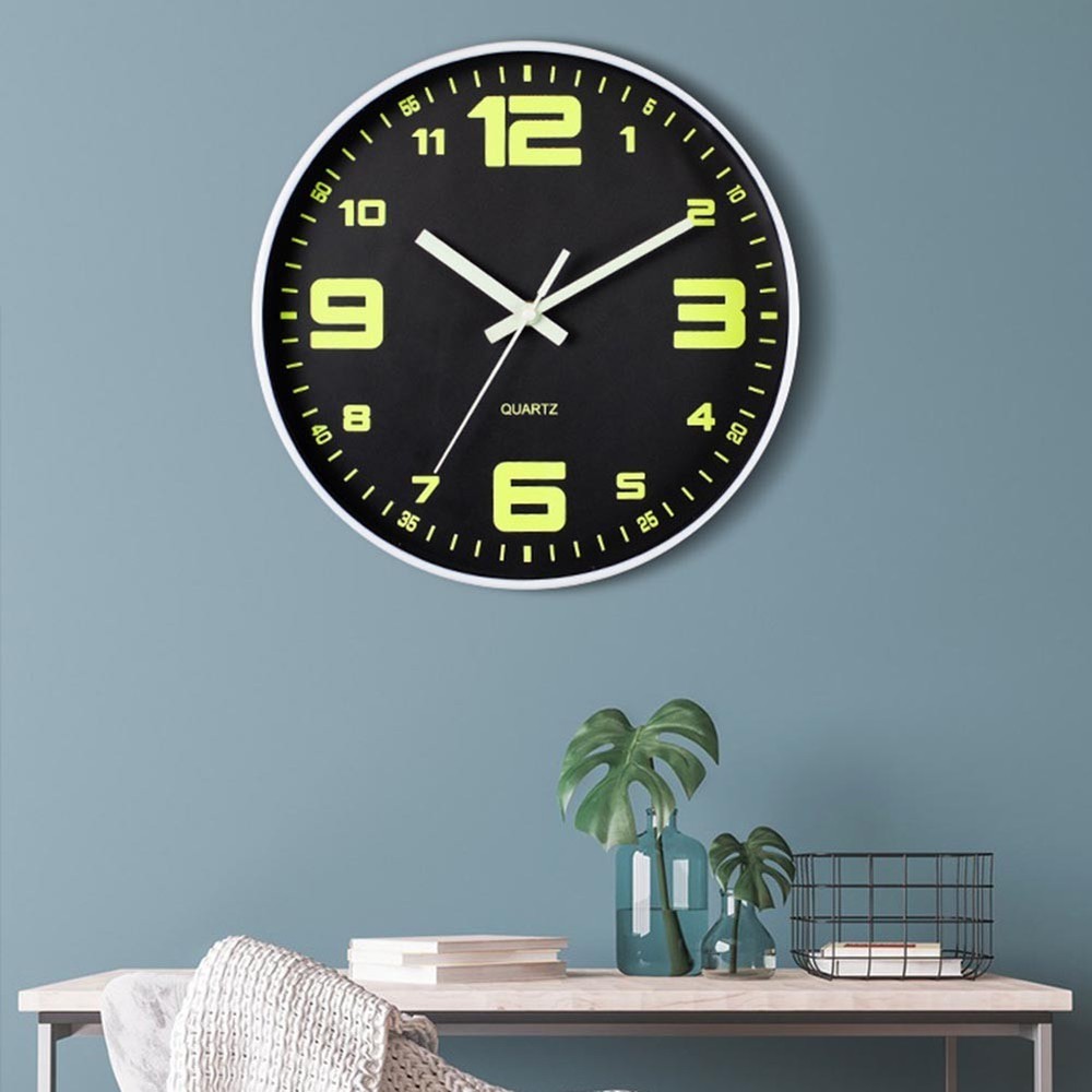 High Visibility 30CM Luminous Wall Clock Suitable for Various Settings
