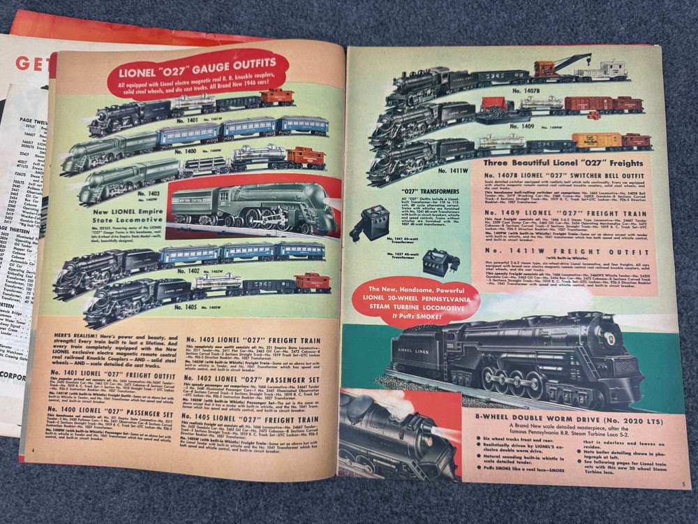 1946 Lionel Model Train Catalog
