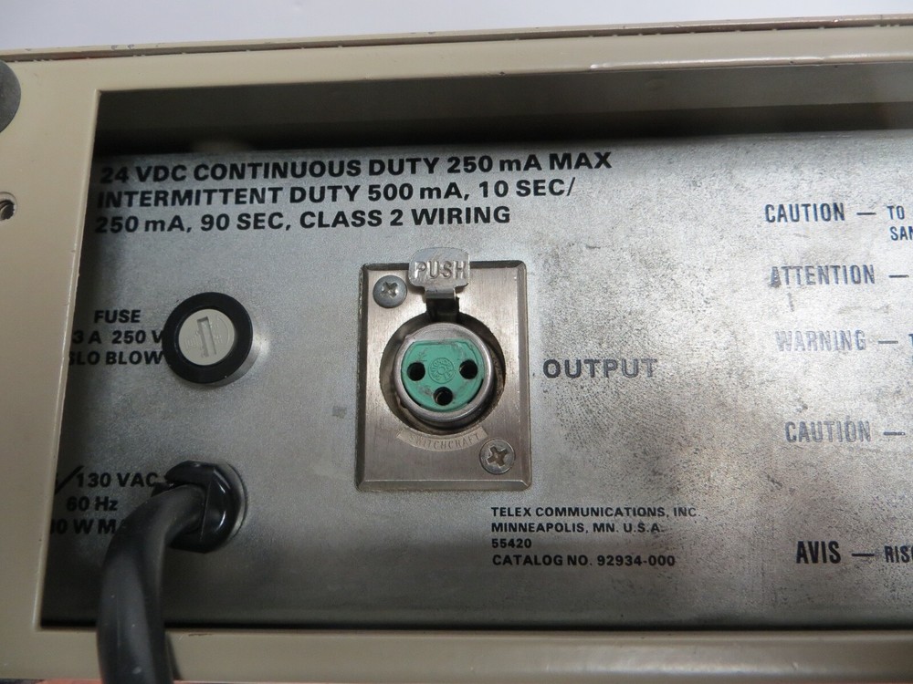 Telex PS-1F power supply