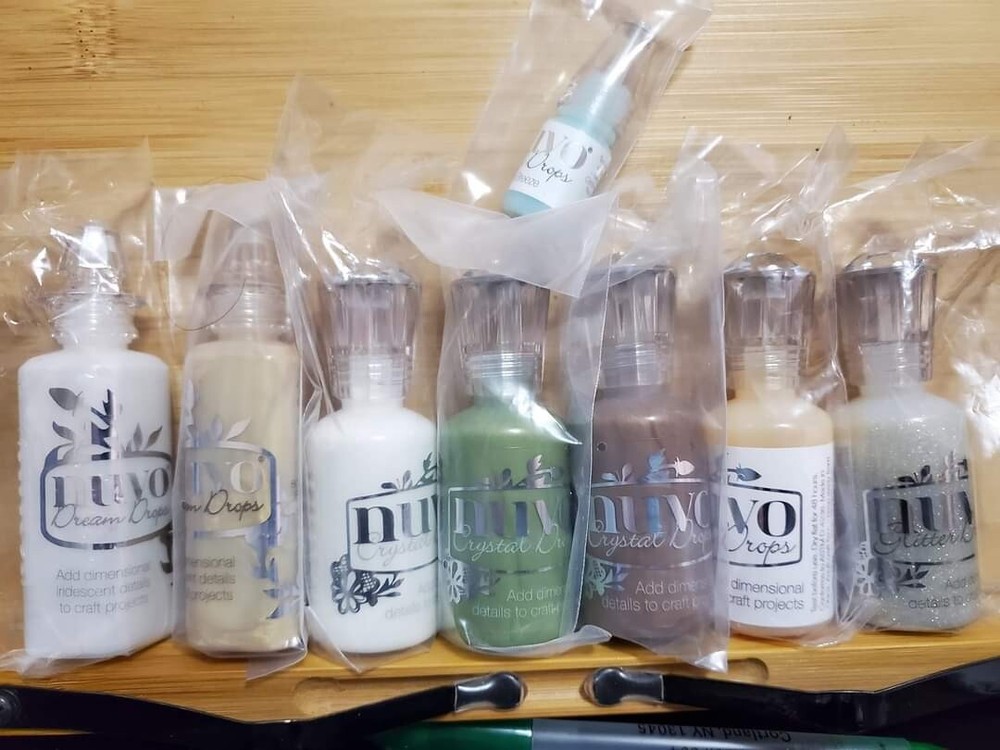 Tonic  Studios Set Of 7 Drops And Glitter Bundle