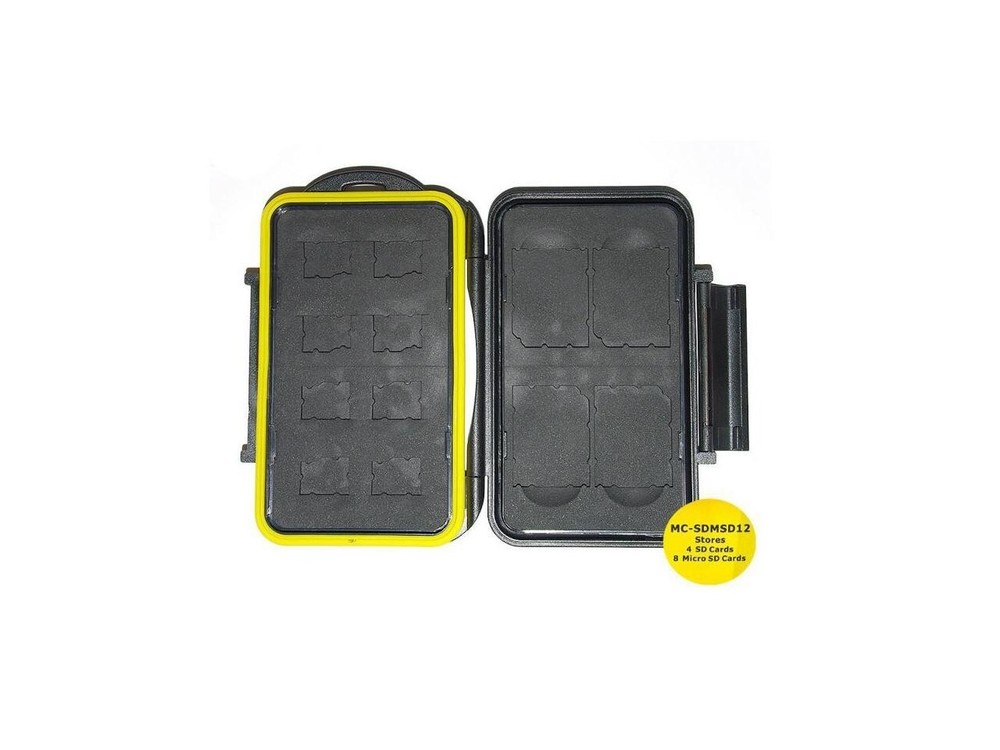 JJC MC-SDMSD12 Rugged Waterproof Memory Card Case (4x SD / 8x microSD)